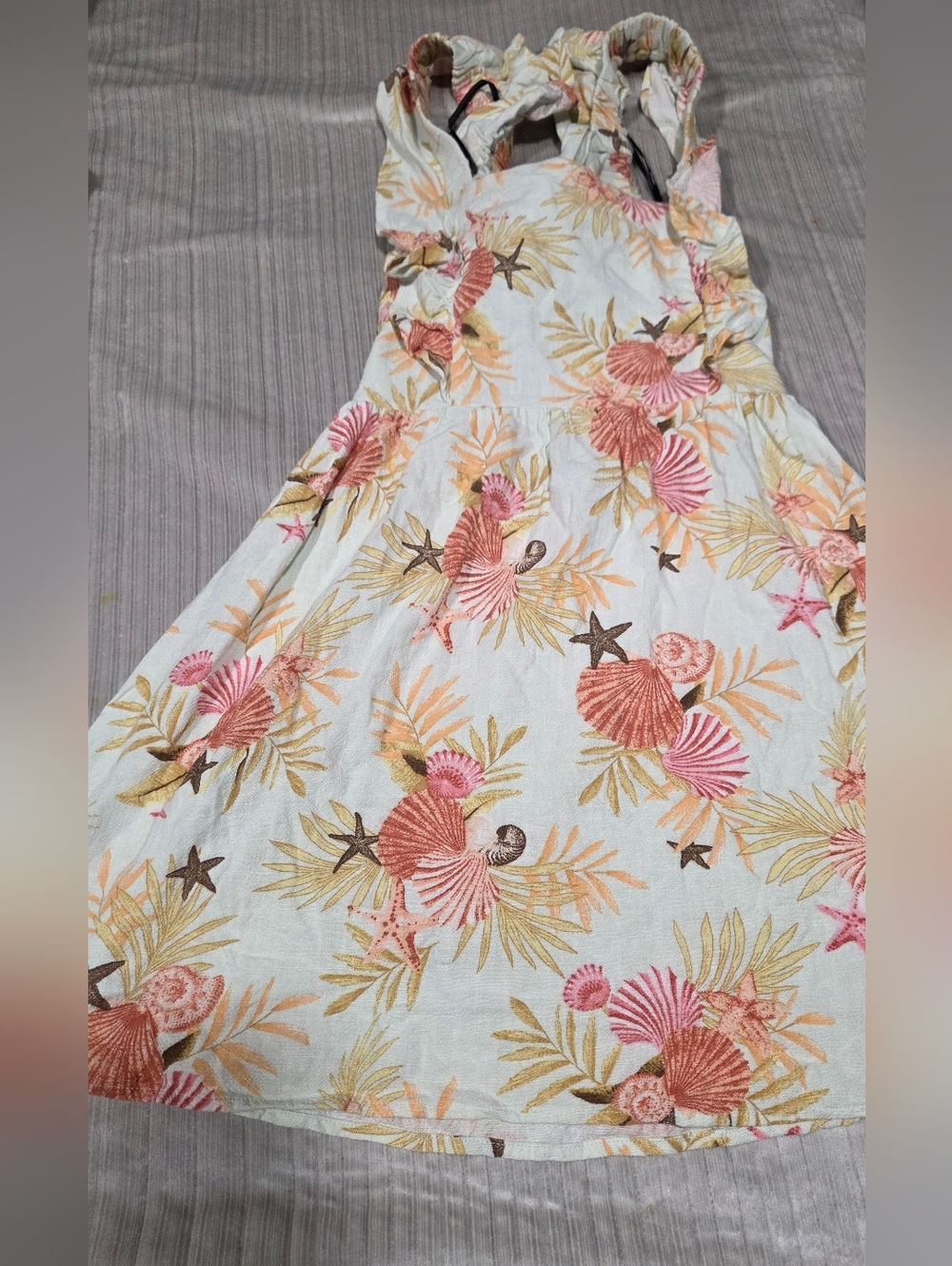 Shell-Print Ruffle Sundress - Picture 3 of 7
